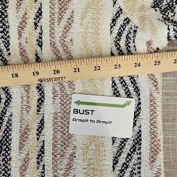 Susan Graver 18W Cotton Blend Multi Textured Open Front Jacket - Picture 10 of 10